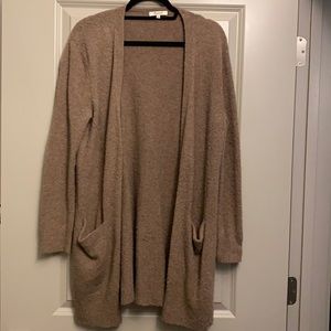 Madewell brown long open cardigan size S